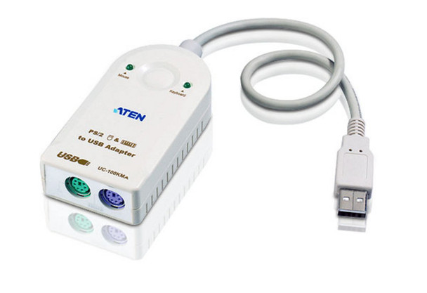 ATEN UC100KMA PS/2 cable 0.3 m USB A 6-Pin Mini-DIN White UC100KMA 672792150722