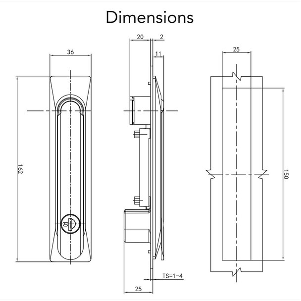 Tripp Lite SRHANDLE2 Replacement Lock for SmartRack Server Rack Cabinets - Front and Back Doors, 2 Keys, Version 2 SRHANDLE2 037332212696