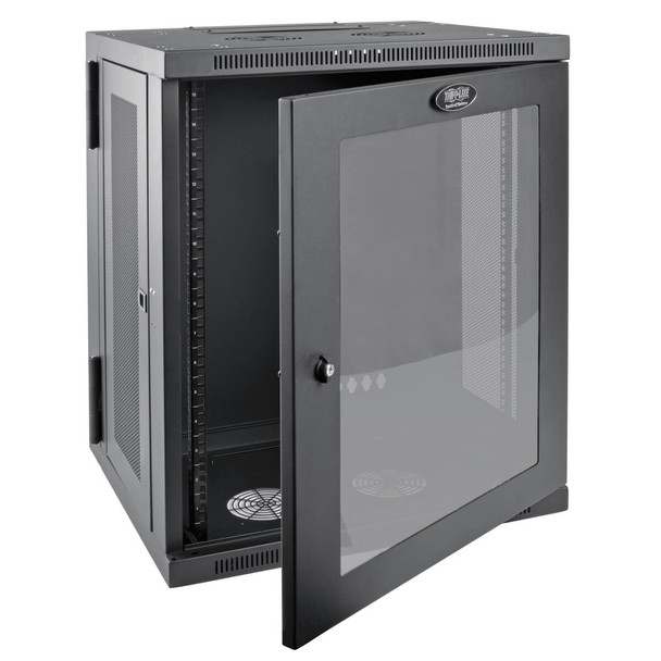 Tripp Lite SRW15USG SmartRack 15U Low-Profile Switch-Depth Wall-Mount Half-Height Rack Enclosure, Clear Acrylic Window, Hinged Back SRW15USG 037332187369