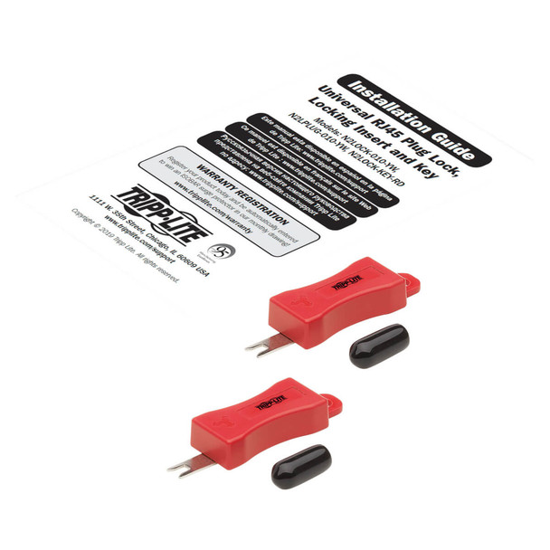 Tripp Lite N2LOCK-KEY-RD Security Key for RJ45 Plug Locks and Locking Inserts, Red, 2 Pack N2LOCK-KEY-RD 037332248664