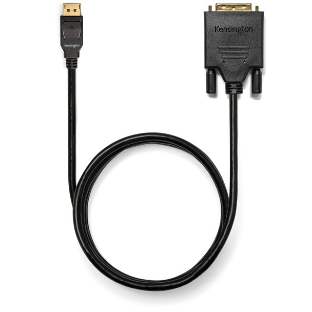 Kensington DisplayPort 1.1 (M) to DVI-D (M) passive unidirectional cable, 1.8m (6ft) 33023 085896330233