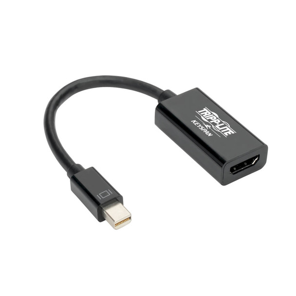 Tripp Lite P137-06N-HD4K6B Keyspan Mini DisplayPort to HDMI Active Adapter/Video Converter (M/F) - 4K 60 Hz, DP 1.2, HDCP 2.2, Black, 6 in. P137-06N-HD4K6B 037332210616
