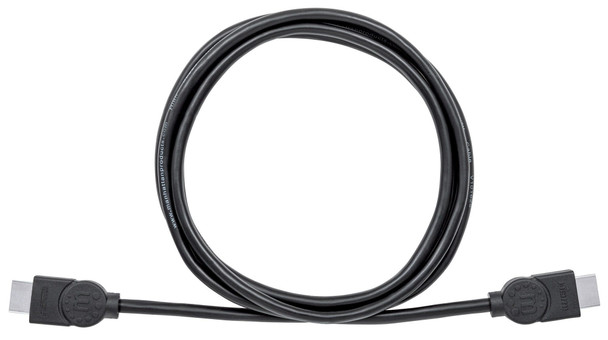 Manhattan HDMI Cable with Ethernet, 4K@30Hz (High Speed), 2m, Male to Male, Black, Equivalent to Startech HDMM2MHS, Ultra HD 4k x 2k, Fully Shielded, Gold Plated Contacts, Lifetime Warranty, Polybag 323215 766623323215