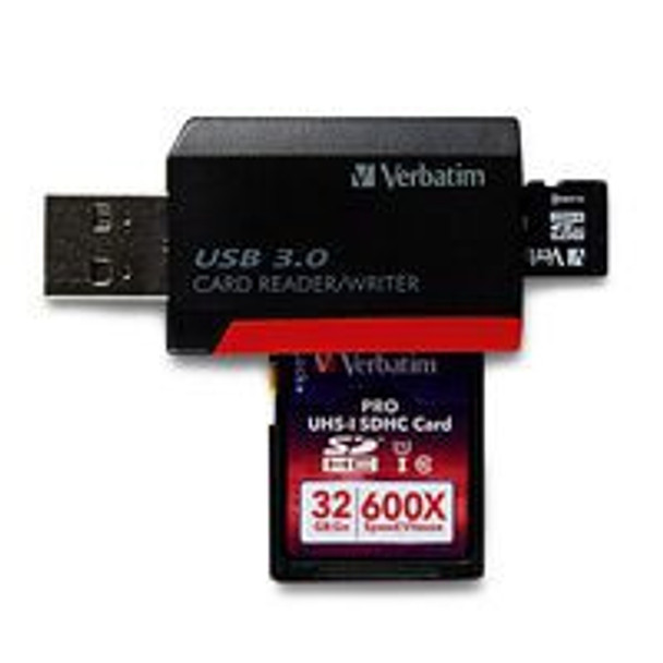 Verbatim 98538 card reader USB 3.2 Gen 1 (3.1 Gen 1) Black, Red 40730