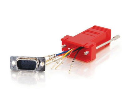 C2G RJ45/DB9M Red 02949 757120029496