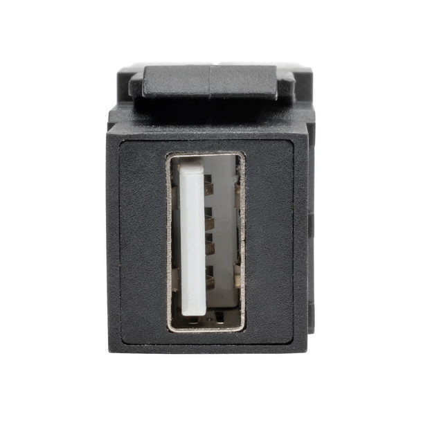 Tripp Lite USB 2.0 All-in-One Keystone/Panel Mount Angled Coupler (F/F), Black U060-000-KPA-BK 037332195692
