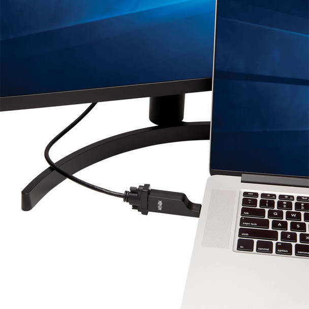 Tripp Lite U444-000-VGA USB-C to VGA Vertical Adapter (M/F) - USB 3.1, Gen 1, Thunderbolt 3, 1920 x 1200 (1080p), 5 Gbps, Black U444-000-VGA 037332238115