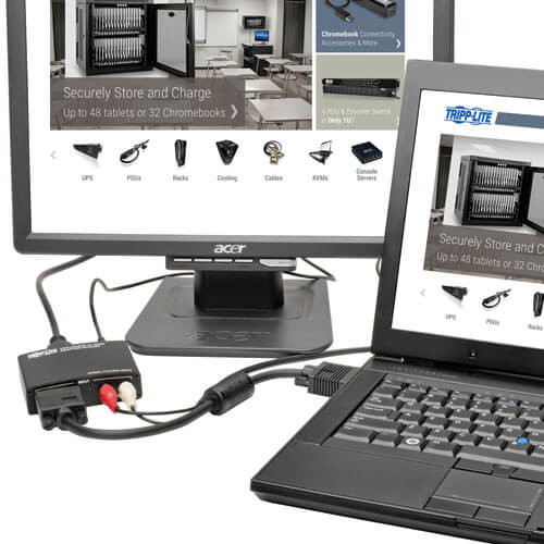 Tripp Lite VGA with RCA Stereo Audio to HDMI Converter / Scaler P116-000-HDSC2 037332188342