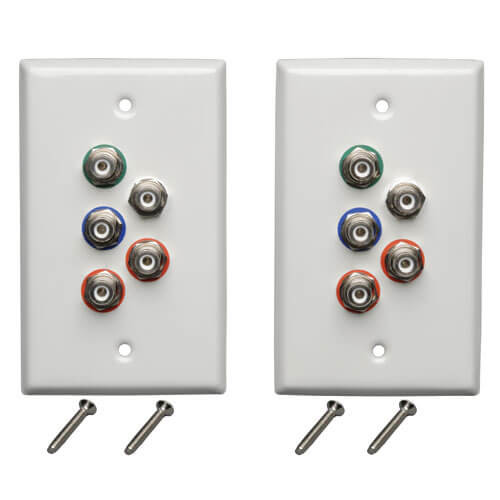 Tripp Lite B136-101-WP-1 Component Video with Stereo Audio over Cat5/Cat6 Extender Kit, Wallplate Transmitter and Receiver, Up to 700 ft. (213 m) B136-101-WP-1 037332162878