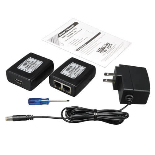Tripp Lite HDMI over Dual Cat5 / Cat6 Extender Kit, Transmitter / Receiver for Video, Audio, 1920 x 1200 1080 / 60p (HDMI F/F), Up to 45.72 m (150-ft.) B125-101-60 037332168023