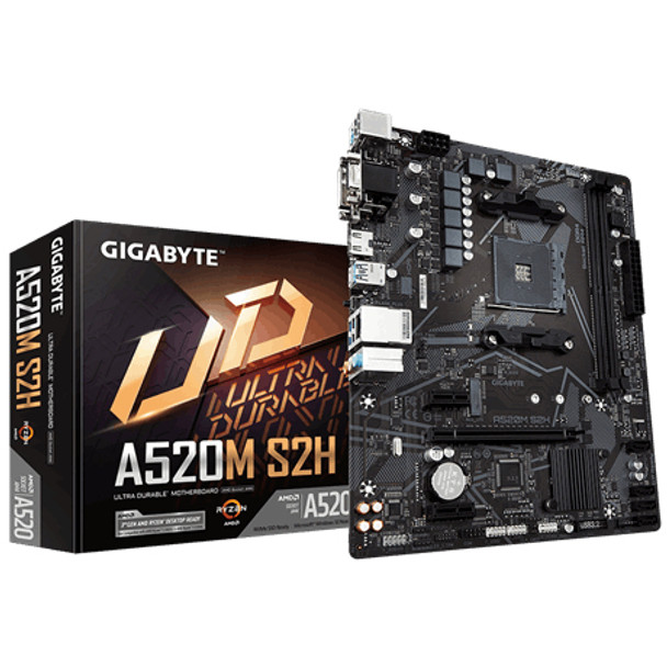 Gigabyte A520M S2H motherboard Socket AM4 micro ATX A520M S2H 889523023594