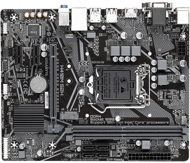 Gigabyte H410M S2H motherboard Intel H410 Express LGA 1200 micro ATX H410M S2H 889523022283