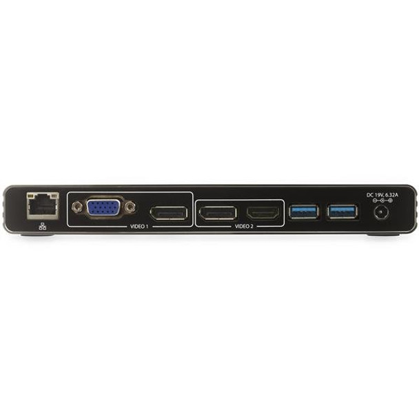 StarTech.com Thunderbolt 3 Dock - Dual 4K 60Hz Monitor TB3 Laptop Docking Station with DisplayPort, HDMI & 1080p VGA - 85W Power Delivery & Charging - 2x USB-A, Ethernet - Mac & Windows TB3DK2DHV 065030876230