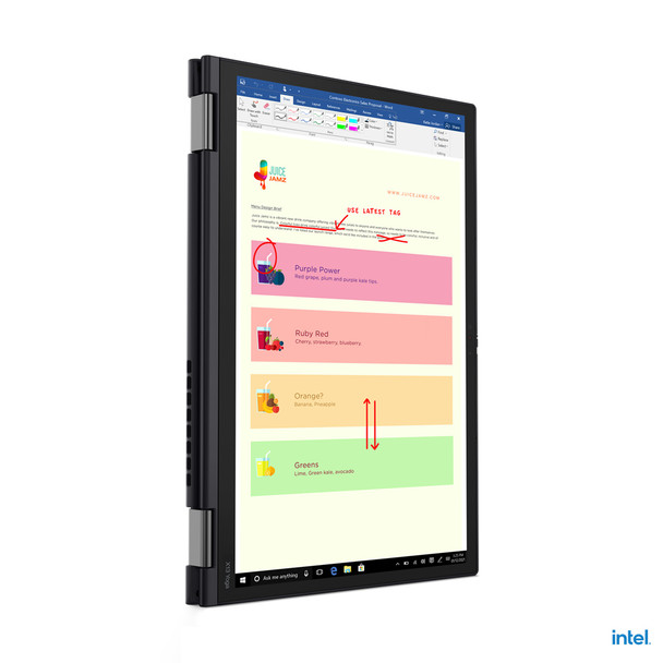 Lenovo ThinkPad X13 Yoga Hybrid (2-in-1) 33.8 cm (13.3") Touchscreen Intel Core i5 16 GB LPDDR4x-SDRAM 512 GB SSD Wi-Fi 6 (802.11ax) Windows 10 Pro Black 20W8002WUS