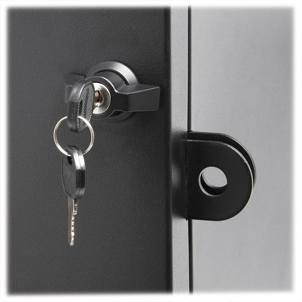 Tripp Lite CSCSTORAGE1 Locking Storage Cart for Mobile Devices and AV Equipment - Black CSCSTORAGE1 037332257116