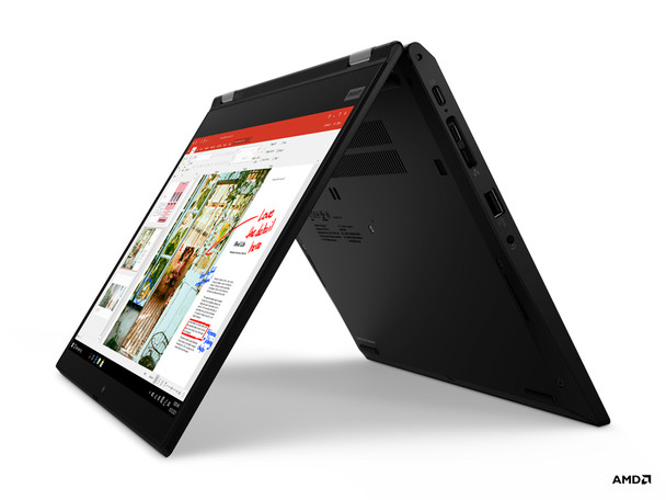 Lenovo ThinkPad L13 Yoga Hybrid (2-in-1) 33.8 cm (13.3") Touchscreen Full HD AMD Ryzen 7 PRO 16 GB DDR4-SDRAM 512 GB SSD Wi-Fi 6 (802.11ax) Windows 10 Pro Black 21AD0029US