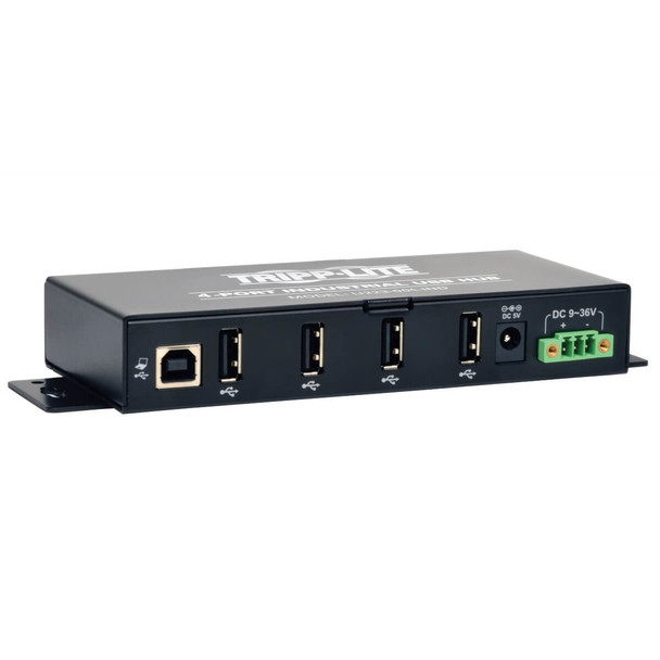 Tripp Lite U223-004-IND 4-Port Industrial-Grade USB 2.0 Hub - 15 kV ESD Immunity, Metal Housing, Mountable U223-004-IND 037332174284