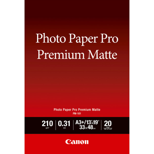 Canon PM-101 Premium Matte Photo Paper A3 Plus - 20 Sheets 8657B007 013803226966