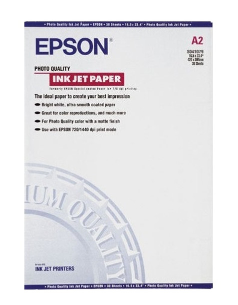 Epson Photo Quality Ink Jet Paper, DIN A2, 102g/m², 30 Sheets S041079 010343812208