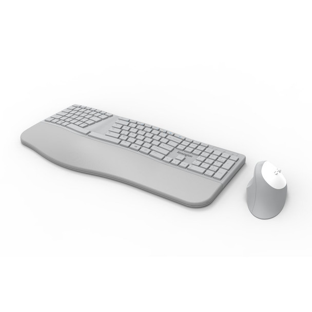 Kensington Pro Fit Ergo Wireless Keyboard and Mouse—Gray 75407 085896754077