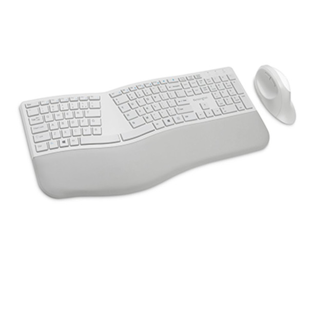 Kensington Pro Fit Ergo Wireless Keyboard and Mouse—Gray 75407 085896754077