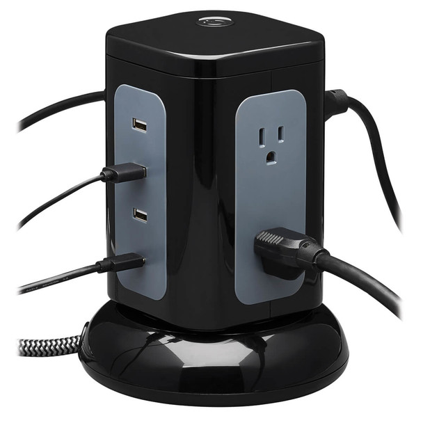 Tripp Lite TLP606UCTOWER surge protector Black, Grey 6 AC outlet(s) 120 V 2.44 m TLP606UCTOWER 037332260307