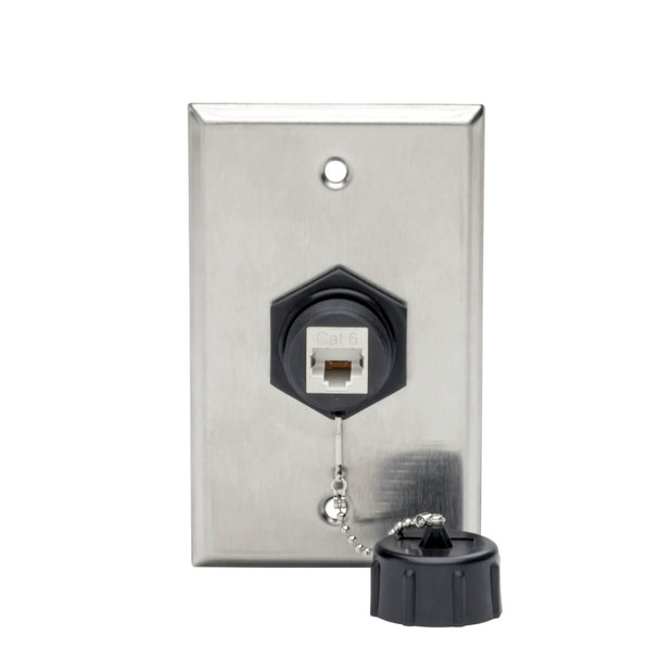 Tripp Lite N206-KJ01-IND Keystone Jack Cat6/Cat5e, RJ45, Shielded, Dust Cap, Industrial - 110 Punch Down, IP68, TAA N206-KJ01-IND 037332206190