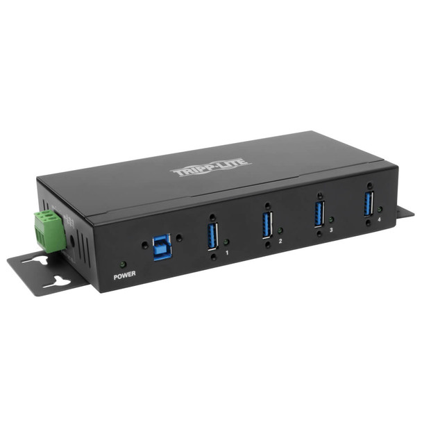Tripp Lite U360-004-IND 4-Port Industrial-Grade USB 3.0 SuperSpeed Hub - 20 kV ESD Immunity, Metal Housing, Mountable U360-004-IND 037332186317