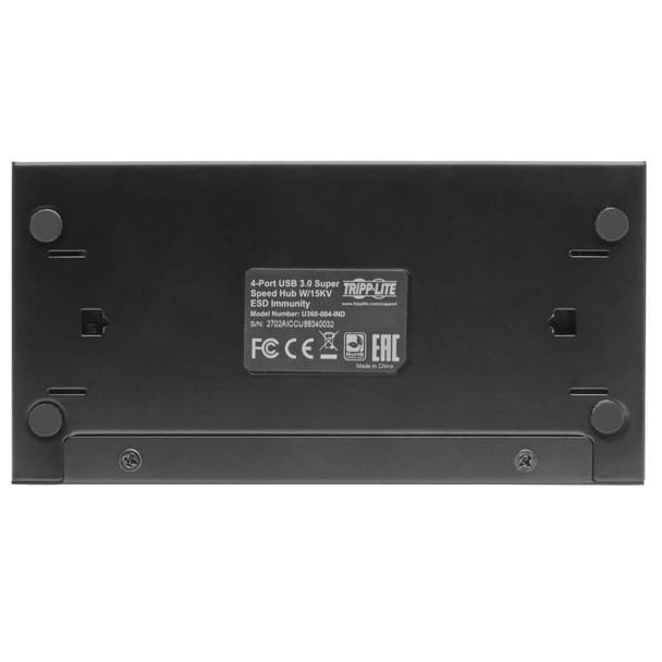 Tripp Lite U360-004-IND 4-Port Industrial-Grade USB 3.0 SuperSpeed Hub - 20 kV ESD Immunity, Metal Housing, Mountable U360-004-IND 037332186317