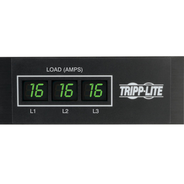 Tripp Lite PDU3XMV6G20 11.5kW 3-Phase Local Metered PDU, 208-240V (36 C13 & 9 C19), IEC-309 16/20A Red, 360-415V Input, 6 ft. (1.83 m) Cord, 0U Vertical PDU3XMV6G20 037332163912
