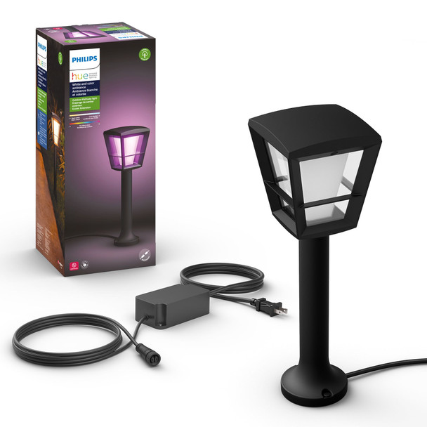 Philips Hue White and colour ambience 1736530VN Smart pedestal/post lighting 8 W Black 1736530VN 046677803476