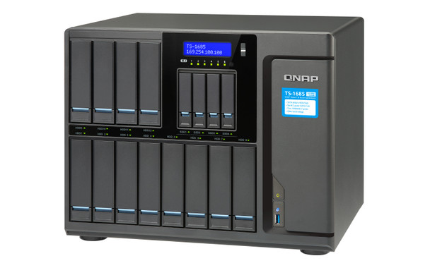 QNAP TS-1685 NAS Desktop Ethernet LAN Black D-1531 TS-1685-D1531-32G-550W-US 885022014804