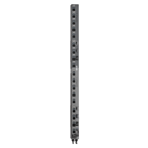 Tripp Lite 17.3kW 3-Phase Vertical PDU Strip, 208V Outlets (42 C13 & 12 C19), 0U Rack-Mount, Accessory for Select ATS PDUs PDU3V602D354A 037332192486