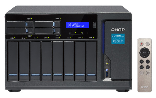 QNAP TVS-1282 NAS Tower Ethernet LAN Black i7-6700 TVS-1282-I7-32G-450W-US 885022011209