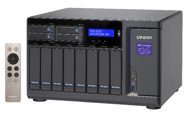 QNAP TVS-1282 NAS Tower Ethernet LAN Black i7-6700 TVS-1282-I7-32G-450W-US 885022011209