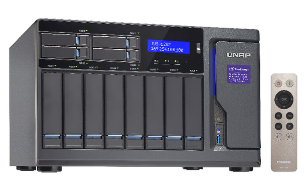 QNAP TVS-1282 NAS Tower Ethernet LAN Black i7-6700 TVS-1282-I7-32G-450W-US 885022011209