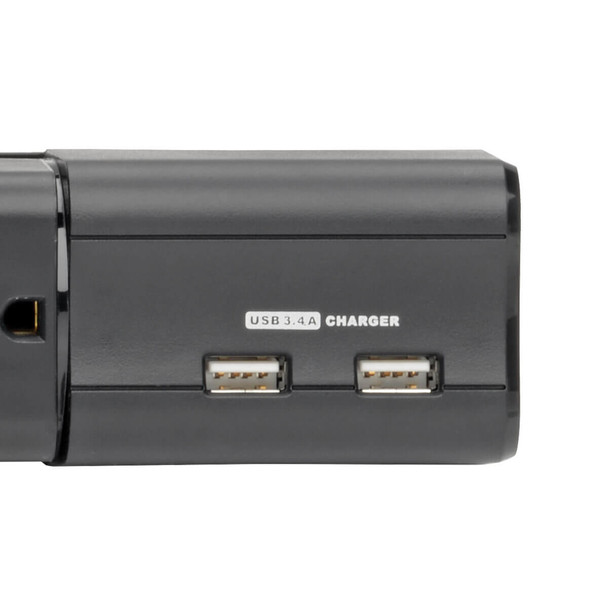 Tripp Lite TLP608RUSBB surge protector Black 6 AC outlet(s) 2.44 m TLP608RUSBB 037332184665