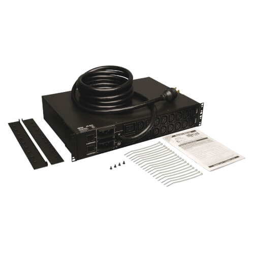 Tripp Lite 5.8kW Single-Phase Metered PDU, 208/240V Outlets (16 C13 & 2 C19), L6-30P, 12ft Cord, 2U Rack-Mount PDUMH30HV 037332159021