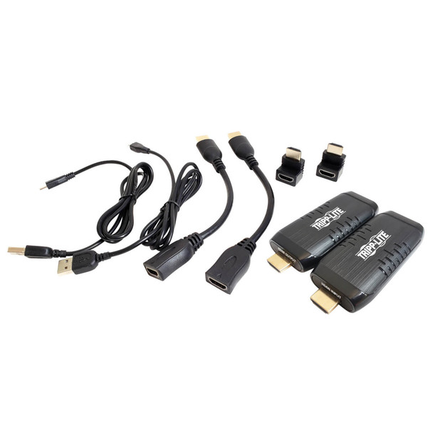 Tripp Lite B126-1A1-WHD4HH Wireless HDMI Extender Kit with Mini Transmitter and Mini Receiver - 1080p, 50-ft. (15.24 m), Black B126-1A1-WHD4HH 037332256522