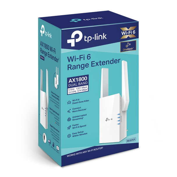 TP-Link AX1800 Wi-Fi Range Extender RE605X 840030701382