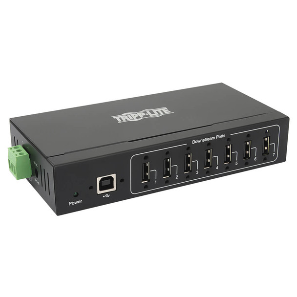 Tripp Lite U223-007-IND-1 7-Port Industrial-Grade USB 2.0 Hub - 15 kV ESD Immunity, Metal Housing, Wall/DIN Mountable U223-007-IND-1 037332253033