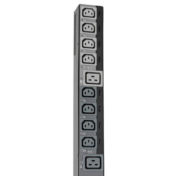 Tripp Lite 14.5kW 3-Phase Monitored Per-Outlet PDU - LX Platform, 24 C13 & 6 C19 Outlets (208/240V), 50A CS8365C, 0U, TAA PDU3EVNR6H50 037332242235
