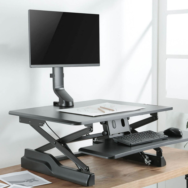 Tripp Lite DDR1732SC Single-Display Monitor Arm with Desk Clamp and Grommet - Height Adjustable, 17” to 32” Monitors DDR1732SC 037332248893