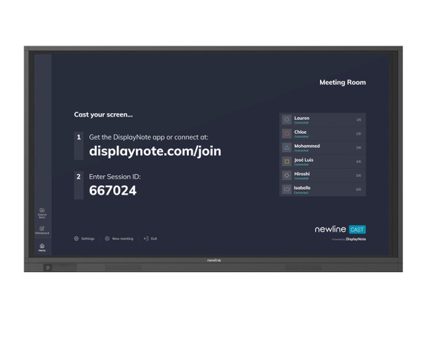 Newline TT-6519RS interactive whiteboard 165.1 cm (65") 3840 x 2160 pixels Touchscreen Black TT-6519RS 8500083441070
