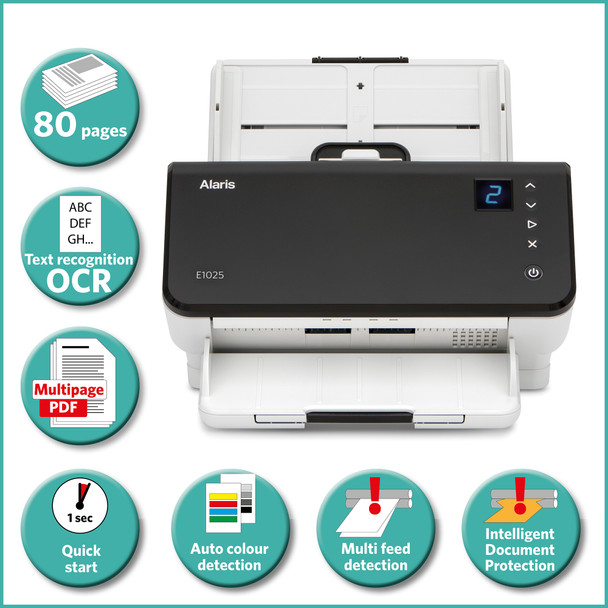 Kodak E1025 ADF scanner 600 x 600 DPI A4 Black, Grey 1025170 041771025175