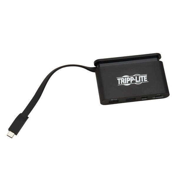 Tripp Lite U460-T04-2A2C-2 4-Port USB-C Hub with Self-Storing Cable and Power Delivery, 2x USB-A, 2x USB-C, 100W PD 3.0, 10Gbps, USB 3.1 U460-T04-2A2C-2 037332236449