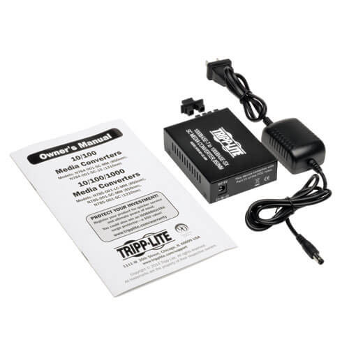 Tripp Lite SC Multimode Media Converter 10/100/1000, 550M, 850nm RJ45 N785-001-SC-MM 037332184146