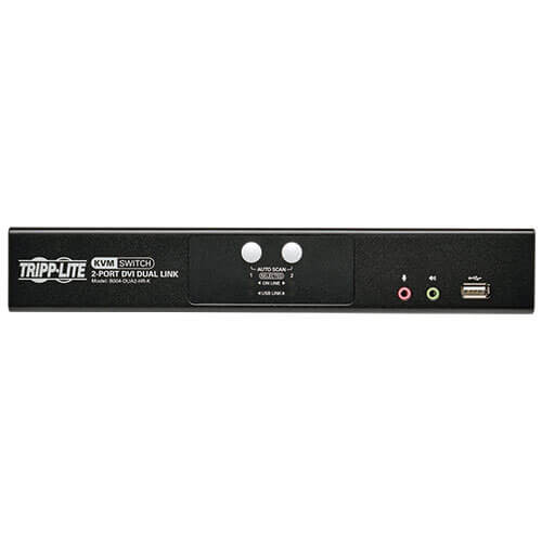 Tripp Lite 2-Port DVI Dual-Link / USB KVM Switch w/ Audio and Cables B004-DUA2-HR-K 037332183033