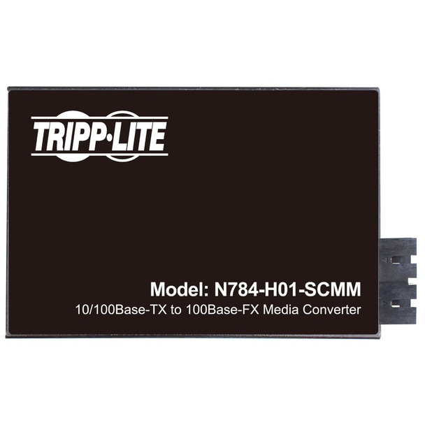 Tripp Lite Hardened Copper to Fiber Media Converter - 10/100 Mbps, RJ45/SC Multimode, -10° to 60°C, 2 km (1.2 mi.) N784-H01-SCMM 037332267016