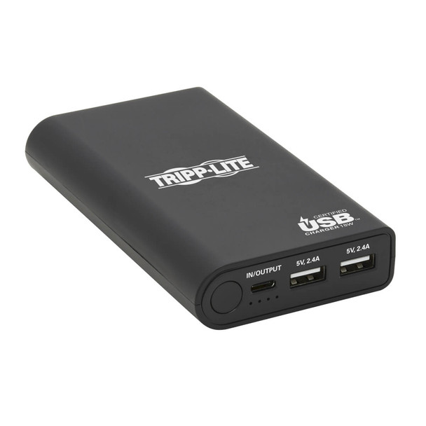 Tripp Lite UPB-10K0-2U1C Portable Charger - 2x USB-A, USB-C with PD Charging, 10,050mAh Power Bank, Lithium-Ion, USB-IF, Black UPB-10K0-2U1C 037332214201